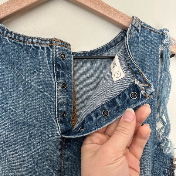 BLANK NYC Distressed Denim Sleeveless Top - Picture 7 of 7
